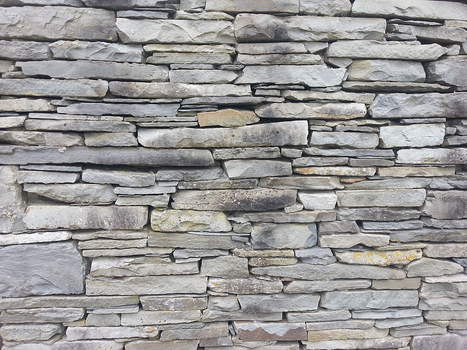 closeup, gray, stone wall, flagstone, wall, stone, back, pattern, texture, building