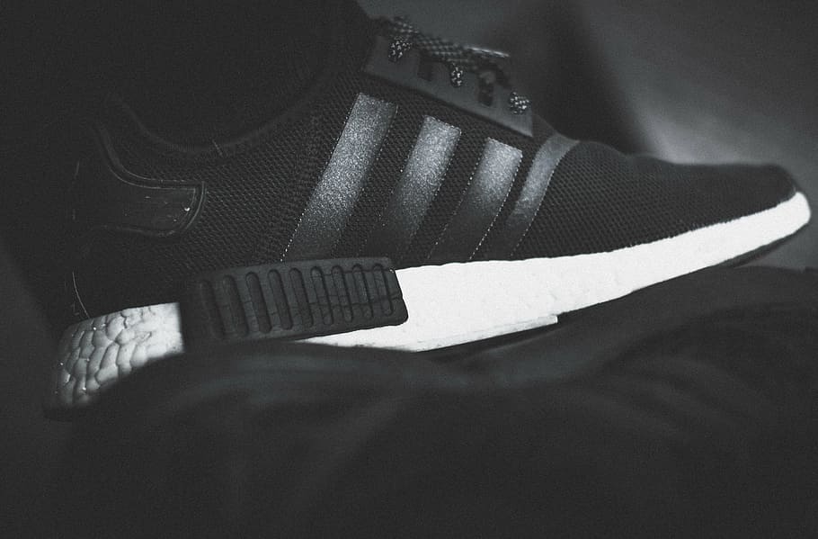 unpaired, black, white, adidas nmd, adidas, nmd, fashion, shoes, sole, hypebeast
