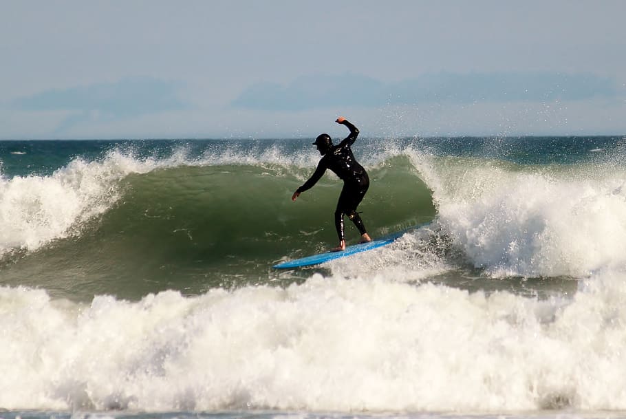 surfer, surfboard, surf, surfing, leisure, skill, beach, sea, water sports, wave