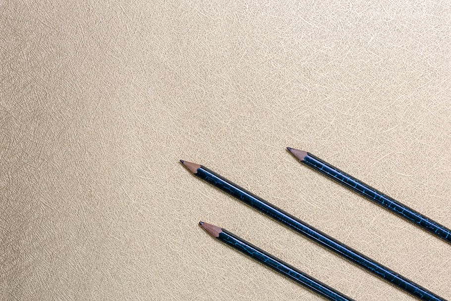 pencils, flat lay, background, gold, shiny, texture, objects, writing, drawing, copy space