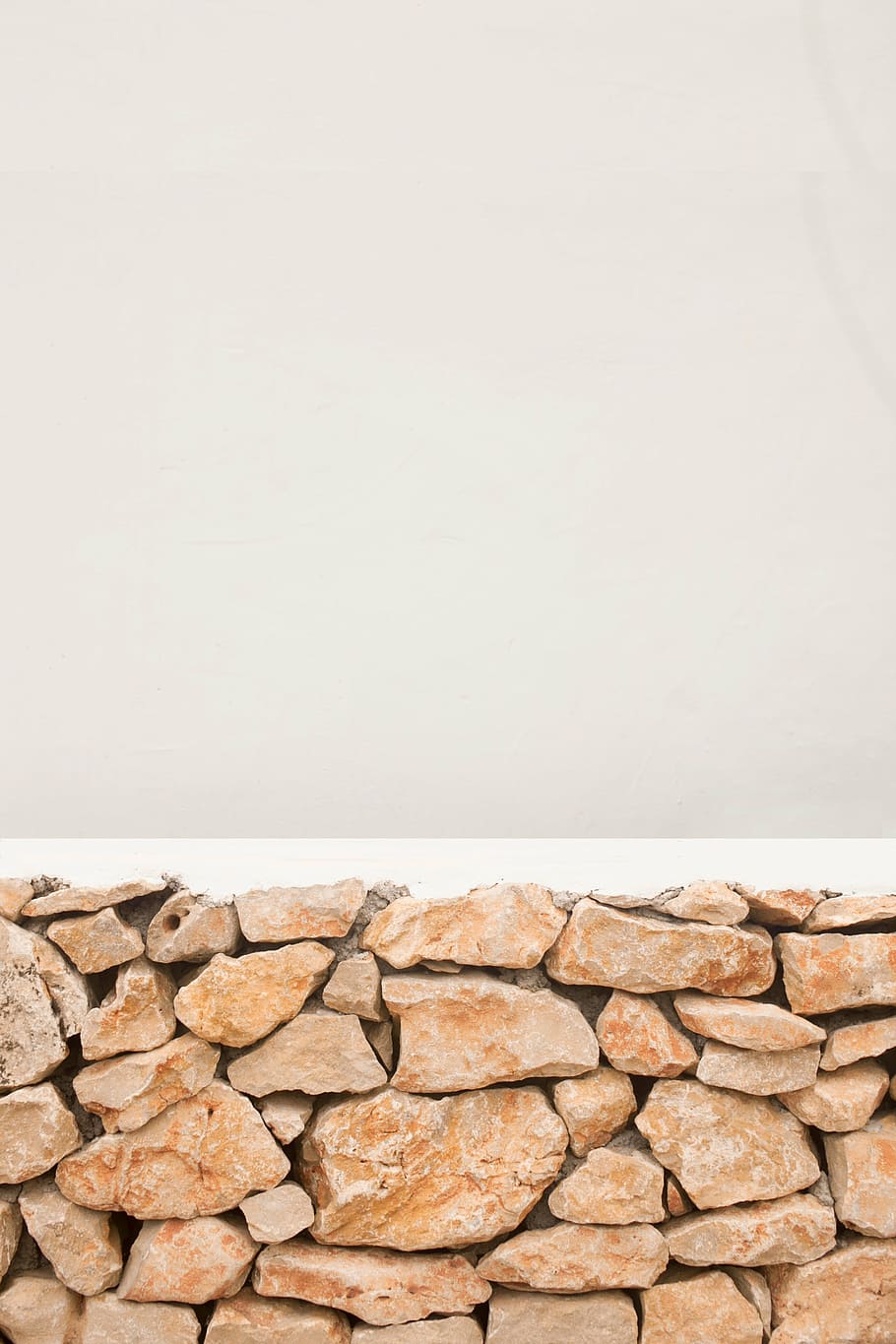 merah, beton, dinding batu, putih, latar belakang, closeup, foto, coklat, batu, dinding