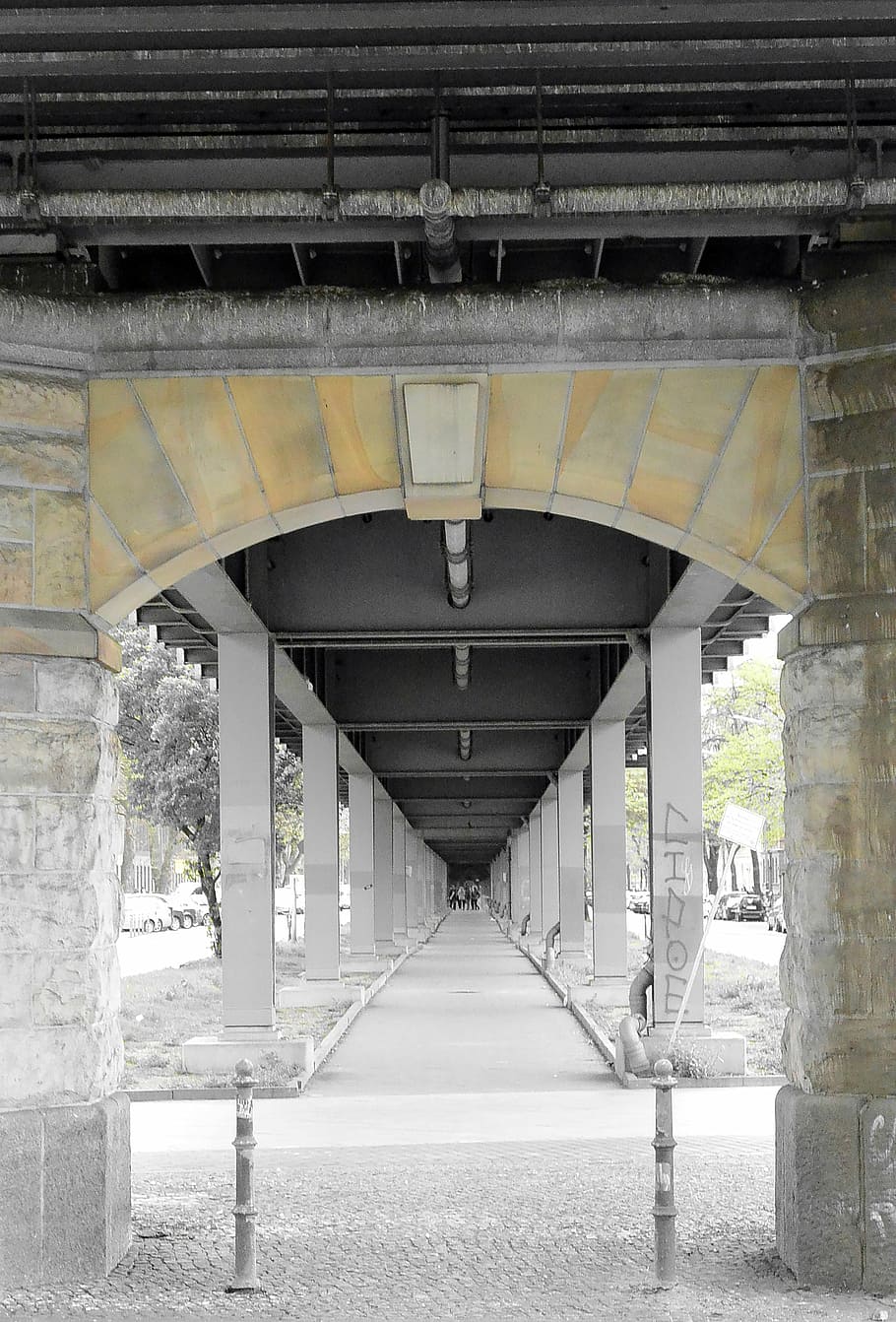 berlin, kreuzberg, passage, ubahn, goal, architecture, connection, built structure, bridge, bridge - man made structure