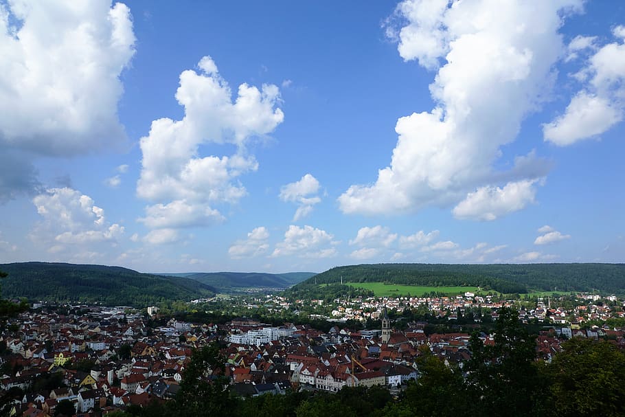 Tuttlingen, mengasah gunung, mengasah kastil, musim panas, September, langit, Jerman, Kastil, kehancuran, alam
