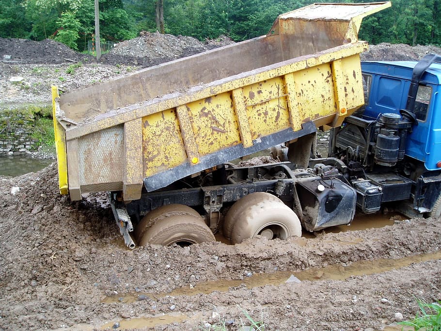Tatra, Mud, Bangunan, Dump Truck, tatra di lumpur, transportasi, industri, kotoran, Kendaraan darat, mesin