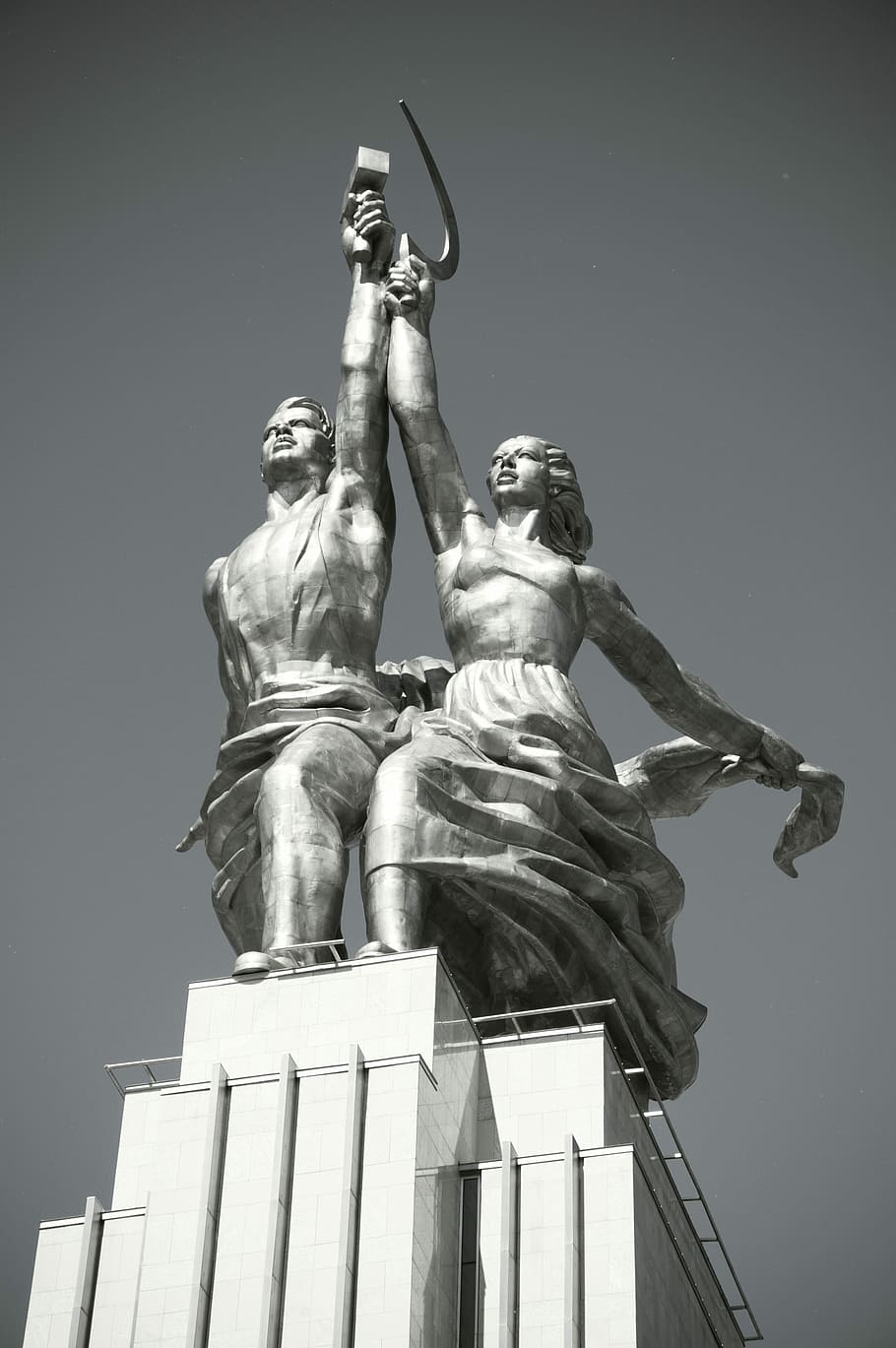 worker, kolkhoz woman, Worker And Kolkhoz Woman, Monument, moscow, soviet union, russia, historically, statue, memory
