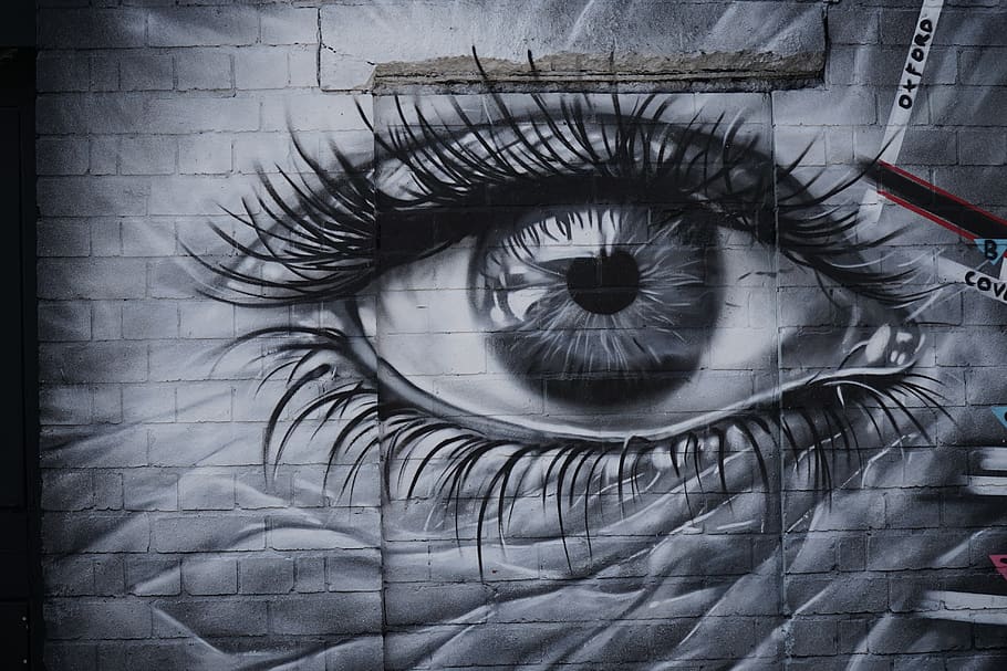 arte de rua, olhos, digbeth, coloridos, olho, desenho, rua, pintura, uma  pessoa, parte do corpo humano | Pxfuel