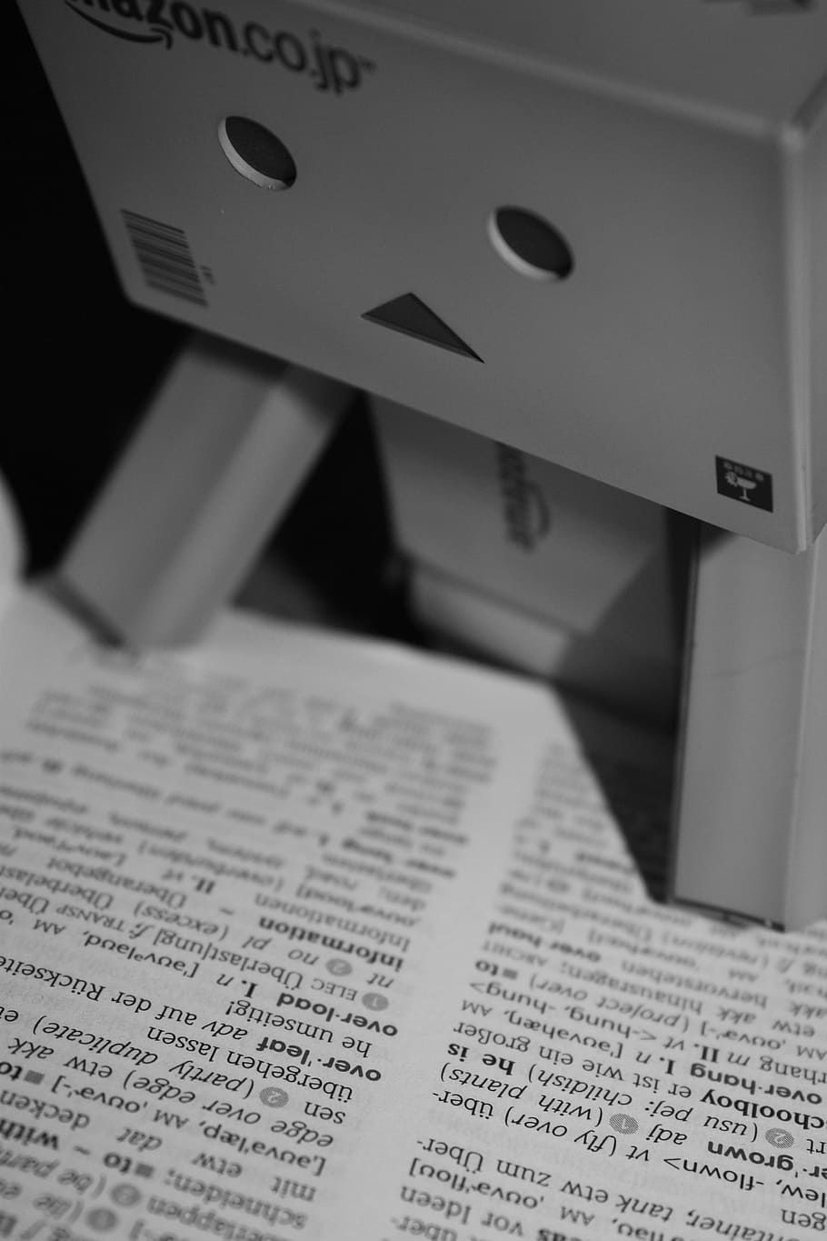 Danbo, Close, Read, text, paper, indoors, book, education, close-up, communication