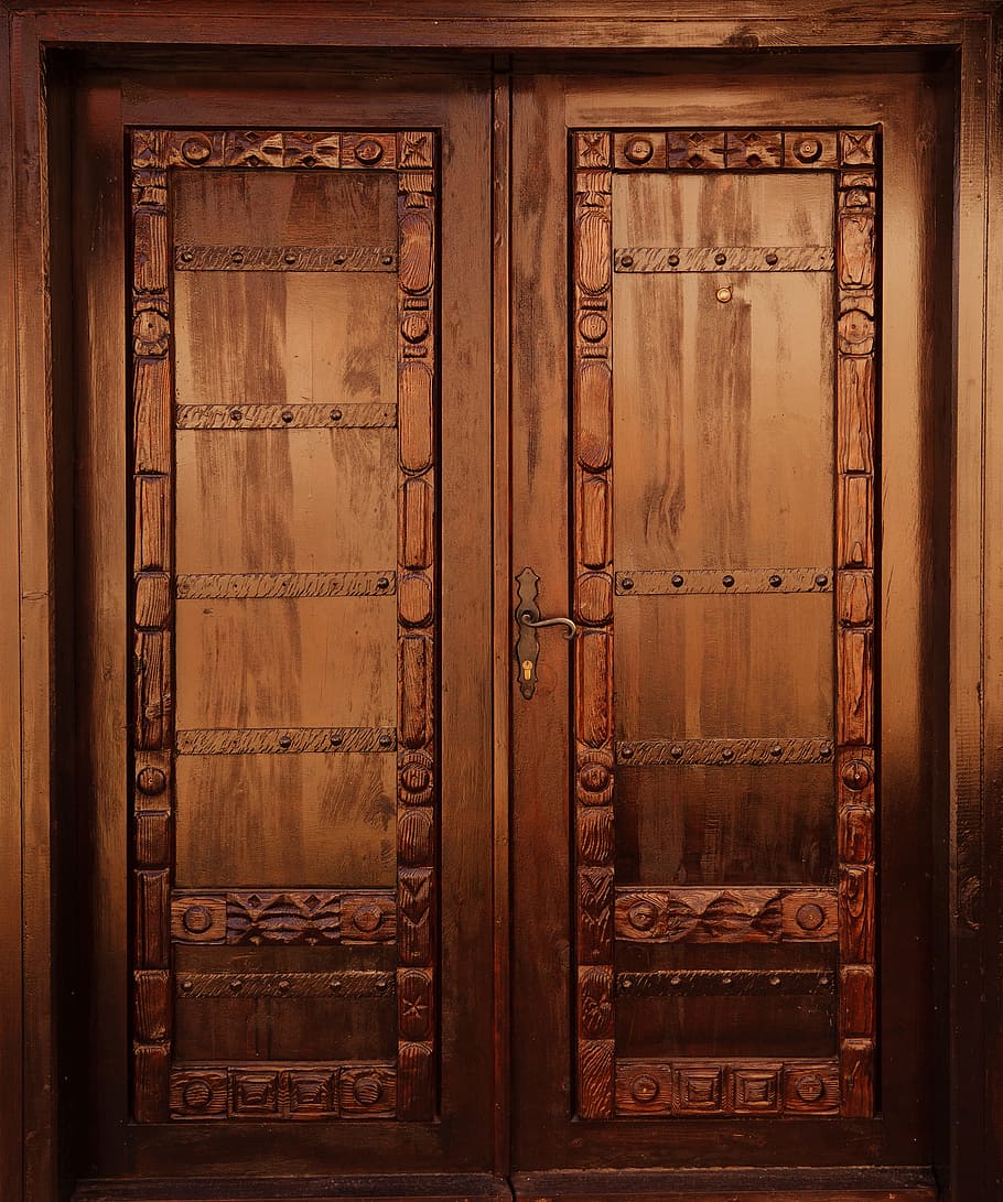 brown, wooden, 2-door, 2- door cabinet, door, cabinet, closed, decor, decoration, design