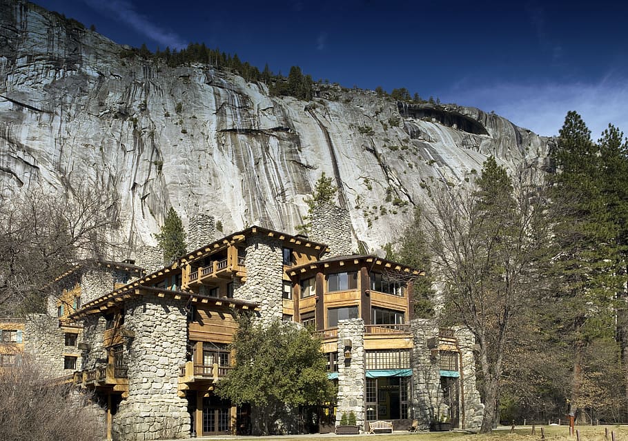 yosemite, national, park, Ahwahnee Hotel, Yosemite National Park, california, rustic, architecture, charming, historical
