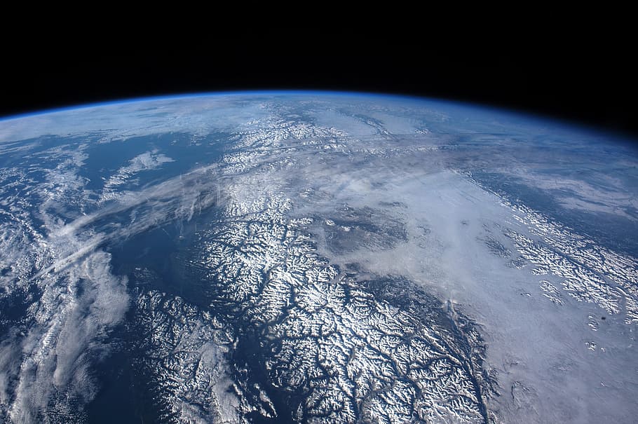 외부, 우주 사진, 지구, 파노라마, 캐나다, 풍경, 구름, 공간, 국제 우주 정거장, 캐나다 로키 산맥