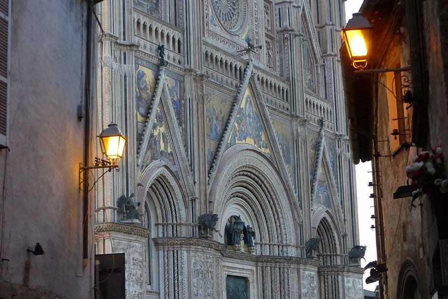 orvieto, duomo, architecture, italy, dome, monument, building, church, cathedral, umbria