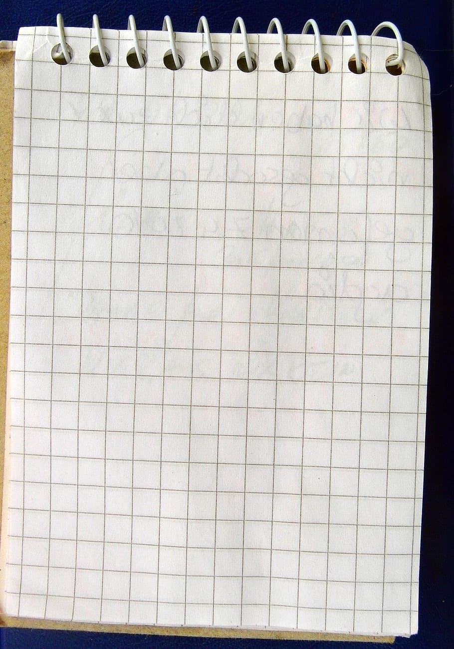 white spiral notebook, notizbblock, notes, blotter, list, save to list, write down, paper, note pad, white color