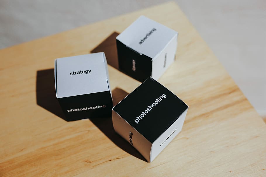 little, paper boxes, words, paper, boxes, table, box, strategy, cardboard, photoshooting