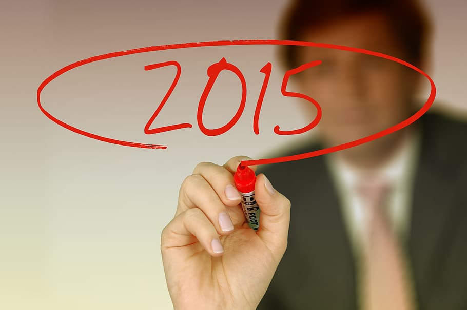 person, holding, red, marker pen, businessman, leave, new year's day, new year's eve, 2015, year