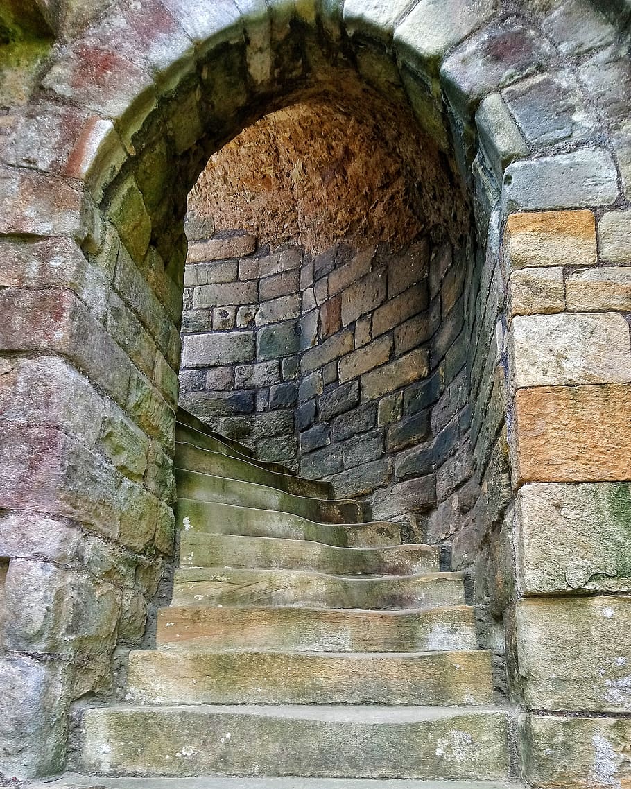 archway, staircase, history, architecture, wall, built structure, arch, the past, wall - building feature, old