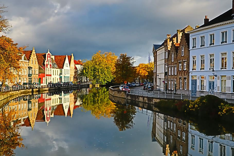 Brugge, Belgium, City, Bruges, Travel, brugge, belgium, scenic, belgian, water, town