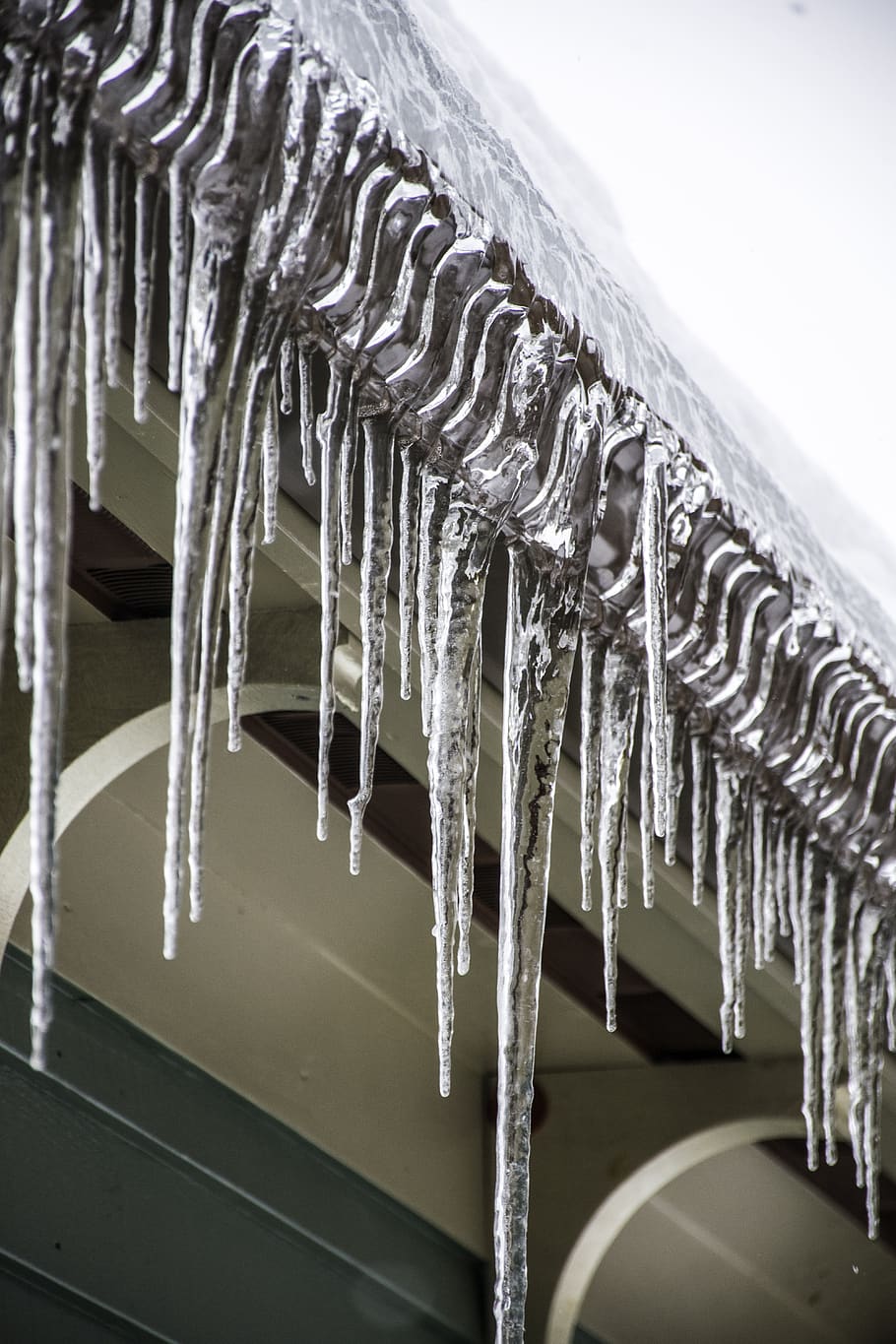 icicles, cold, frozen, gutter, massachusetts, overflow, water, winter, cold temperature, icicle