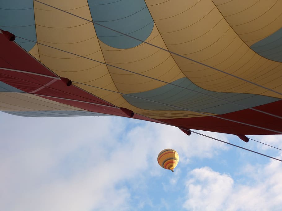 balão, balão de ar quente, passeio de balão, quente, ar, céu, vôo, balonismo, voar, veículo aéreo