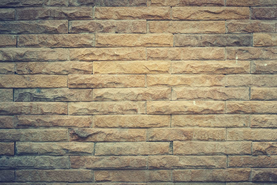 brown, natural, stone wall cladding, aged, backdrop, brick, brickwork, building, concrete, construction