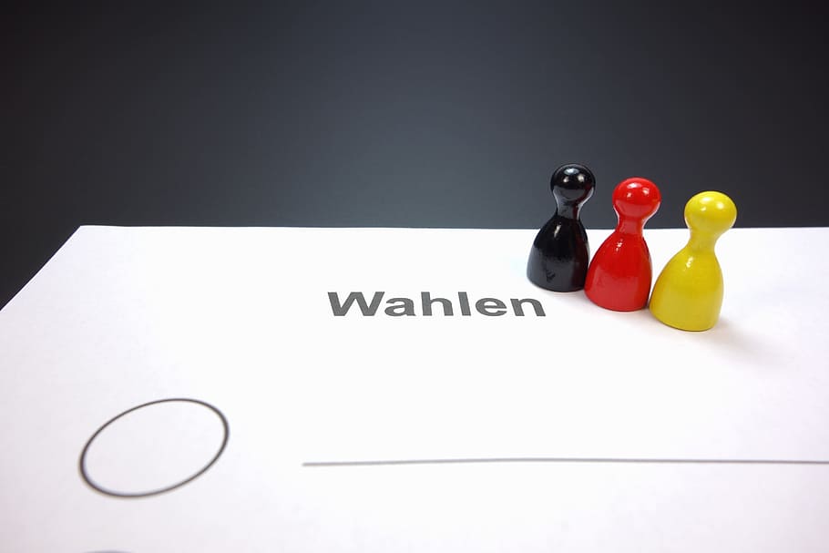 wahlen envelope, three, assorted-color ornaments, Ballot Paper, Choice, Elections, Germany, select, ankreuzen, decision