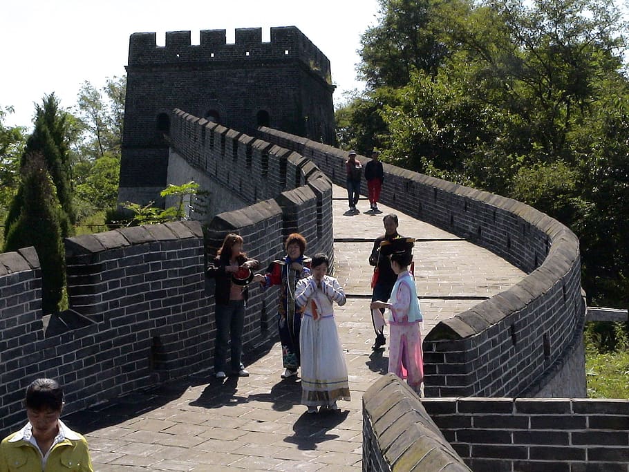 gran muralla china, muros defensivos, edificio, china, dandong, weltwunder, unesco, patrimonio mundial, humano, personal