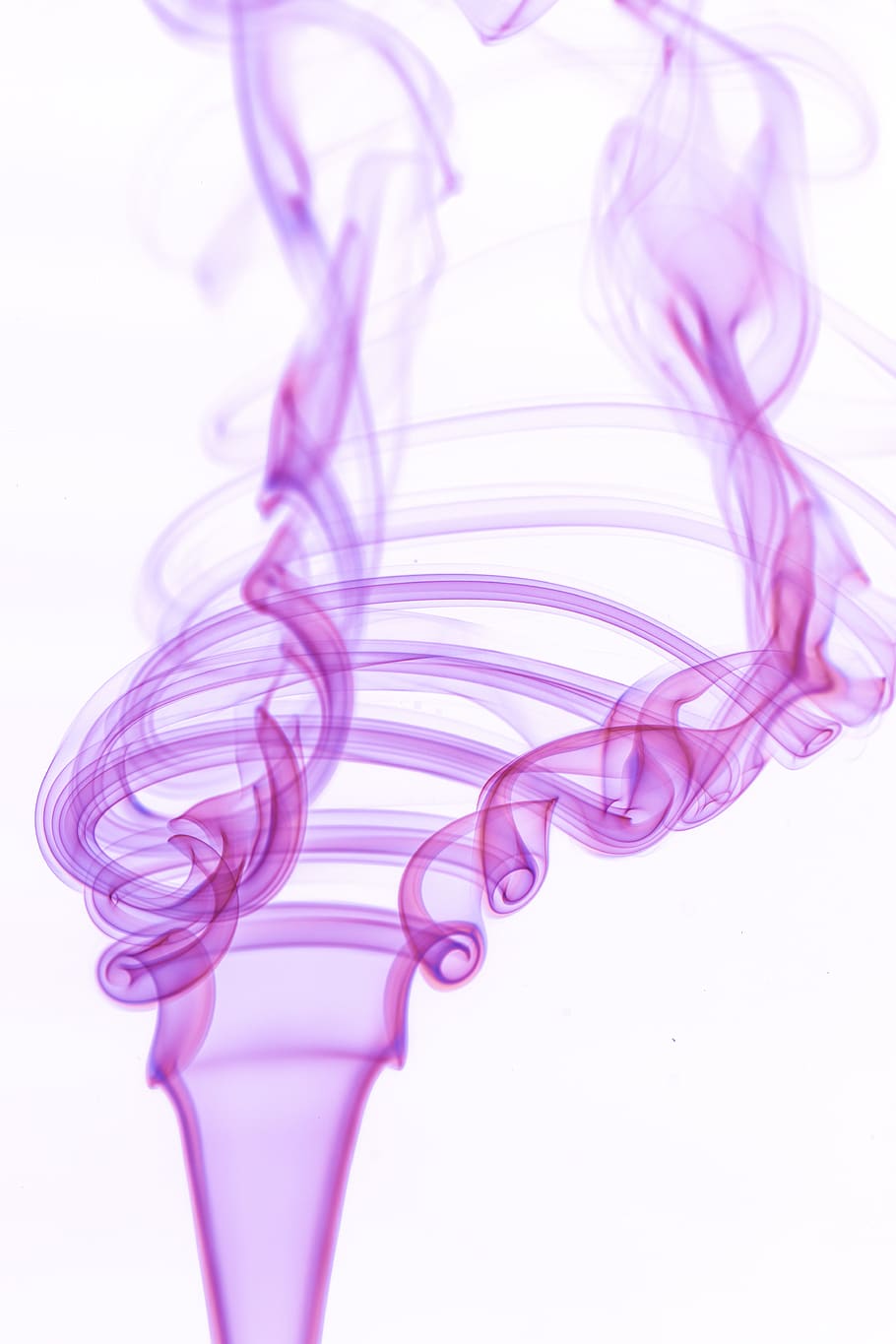 smoke, fire, burning, lighter, flame, incense, smoke - physical structure, white background, studio shot, pink color