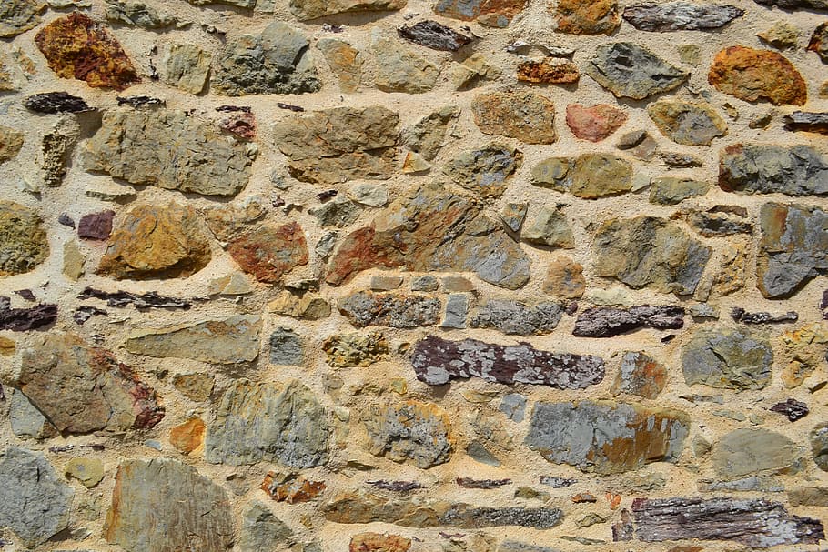 Quadro em Tela Cinza antigo muro de pedra, fundo textura de foto 