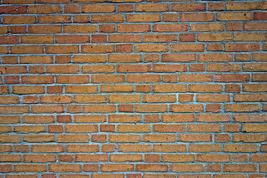 brown, concrete, block wall, brick wall, wall, brick, brickwork, yellow brick, brick texture, pattern
