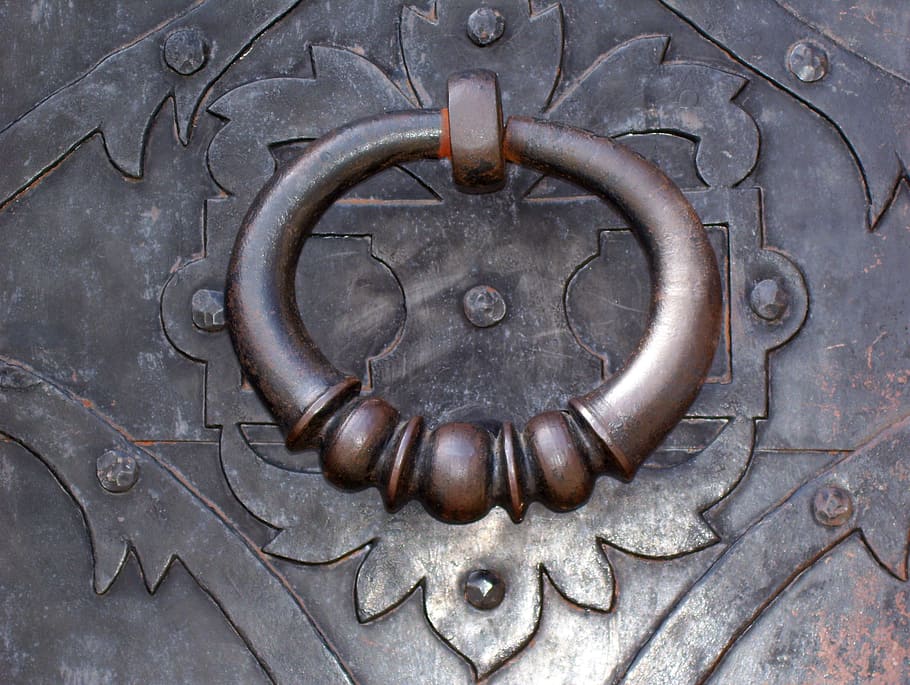 Warsaw, Door, Knocker, Metalwork, Metal, door, knocker, embossed, poland, architecture, old
