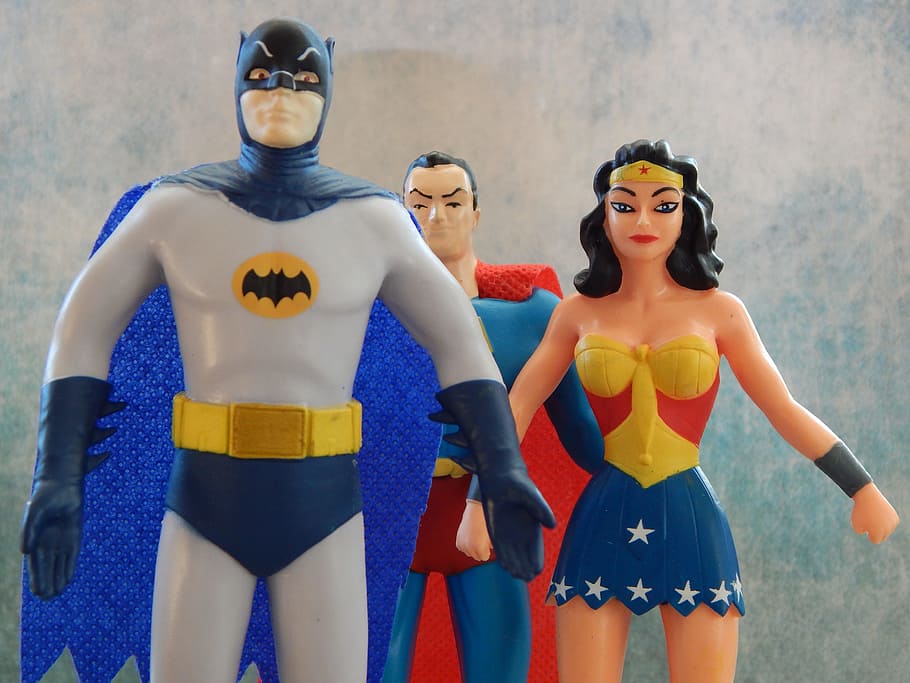 liga keadilan batman, superman, mainan wanita ajaib, pahlawan super, batman, wanita ajaib, komik, kartun, superhero, topeng