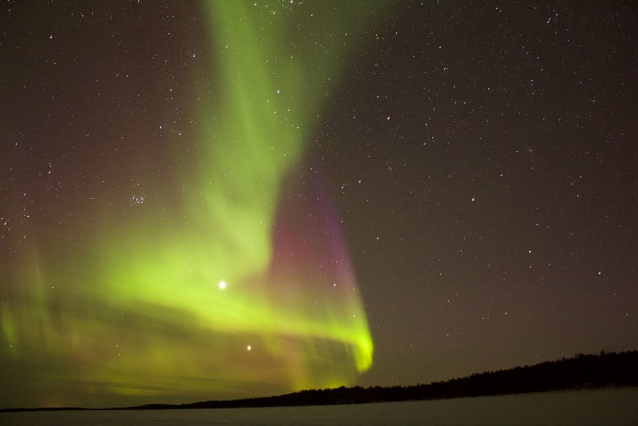 aurora boraelis, aurora borealis, lampu utara, langit, malam, fenomena, lampu, alam, hijau, atmosfer