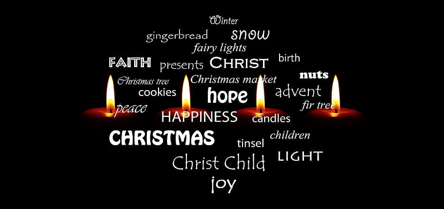 fondo de pantalla de luz de navidad, velas, navidad, adviento, luz, quemar,  palabras, alegría, árbol de navidad, festival | Pxfuel