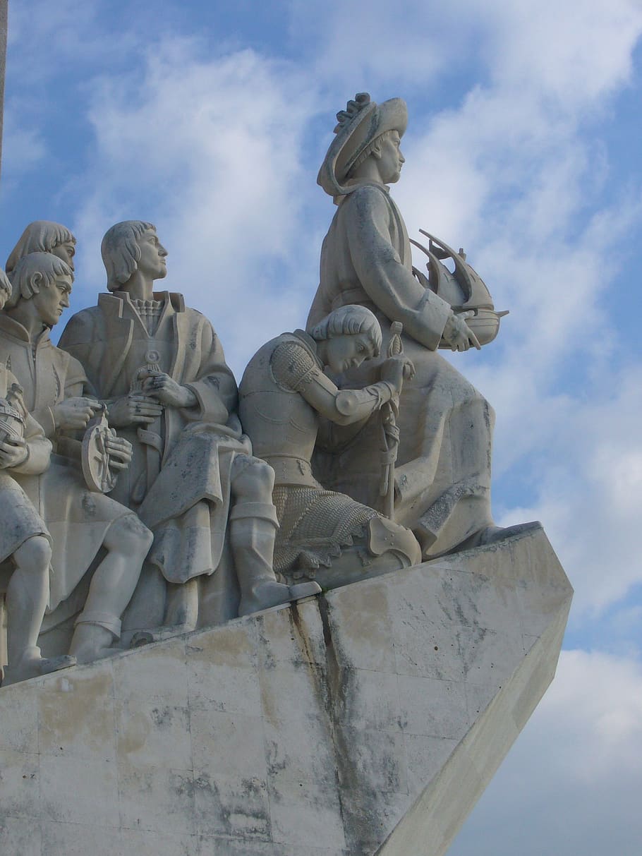 sailors monument, discoverers monument, portugal, lisbon, tejo, seafaring, port, harbour entrance, belem, monument