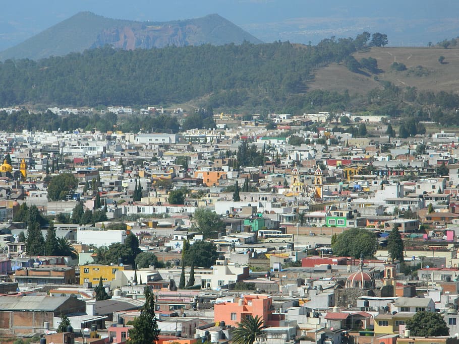 cholula, puebla, church, mexico, architecture, building exterior, built structure, residential district, building, city