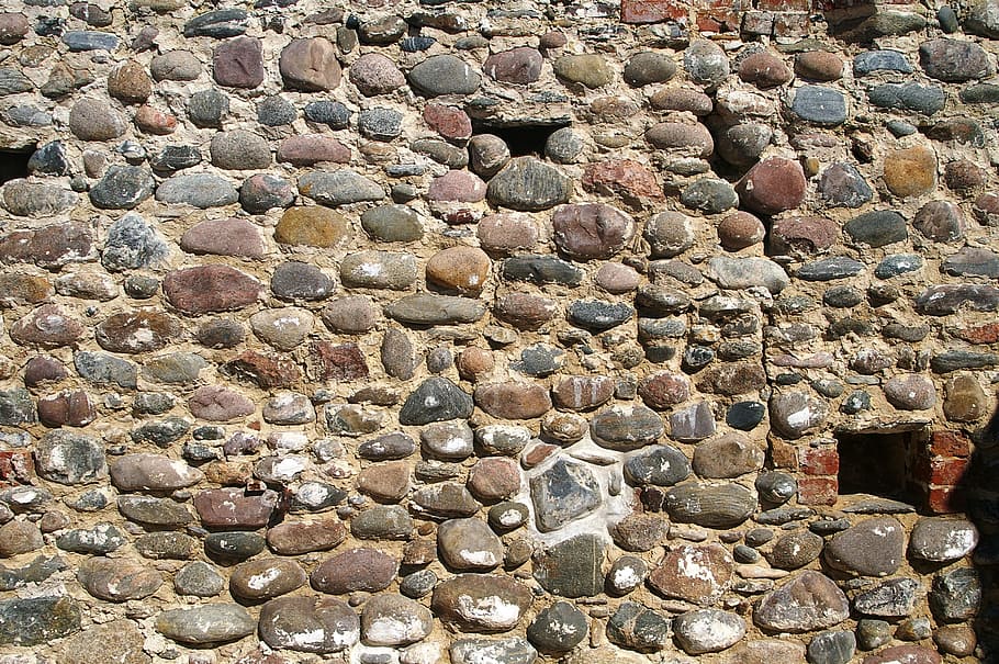 wall, cobbles, ancient, backgrounds, full frame, pattern, day, solid, textured, architecture