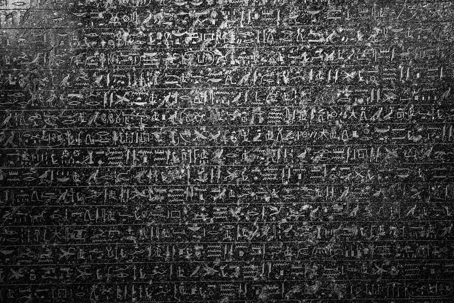 無題, 象形文字, 黒と白, 暗い, エジプト人, 黒, 白, 東洋, 伝統的, 古い