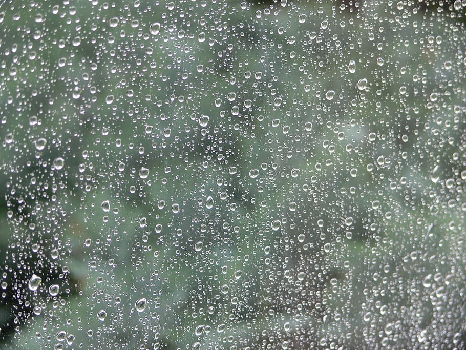 Ventana, Gota de lluvia, Vidrio, Húmedo, lluvia, con cuentas, gota de agua, patrón, triste, estructura