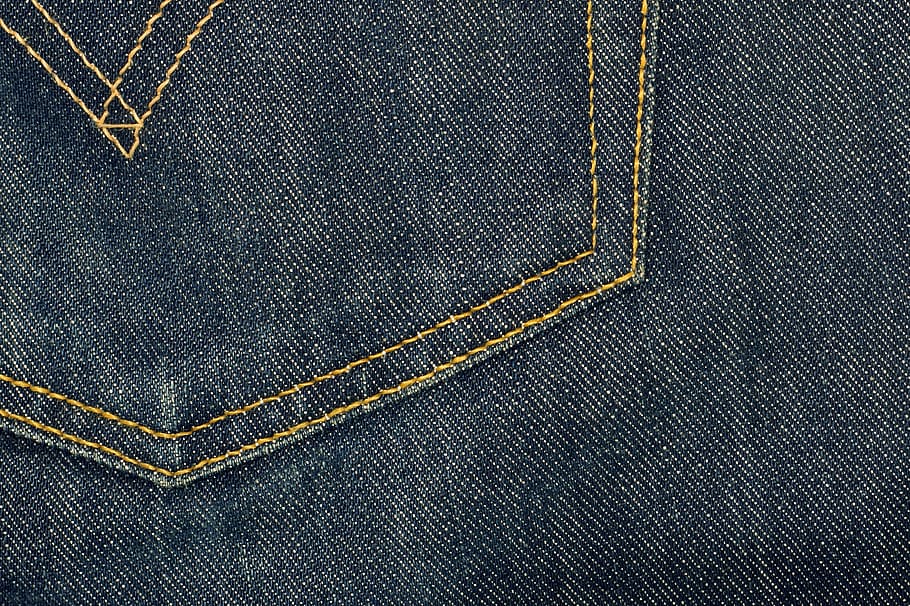 blue denim textile, Denim, Fabric, Texture, Trouser, blue, trouser pocket, seam, textured, jeans