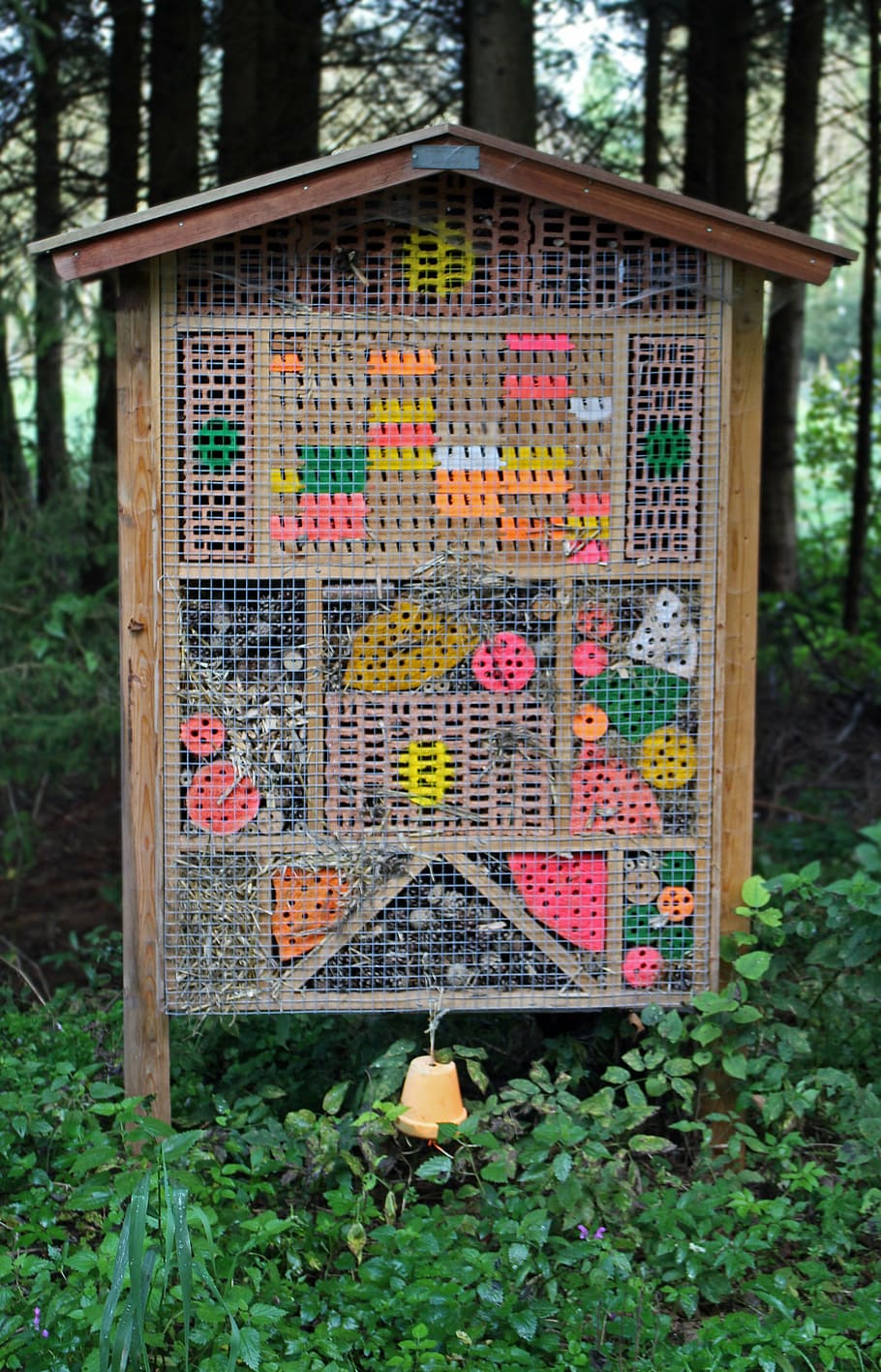 insect hotel, nesting help, wild bees, insect, bee hotel, wasps, school garden, breeding help, nature, animals