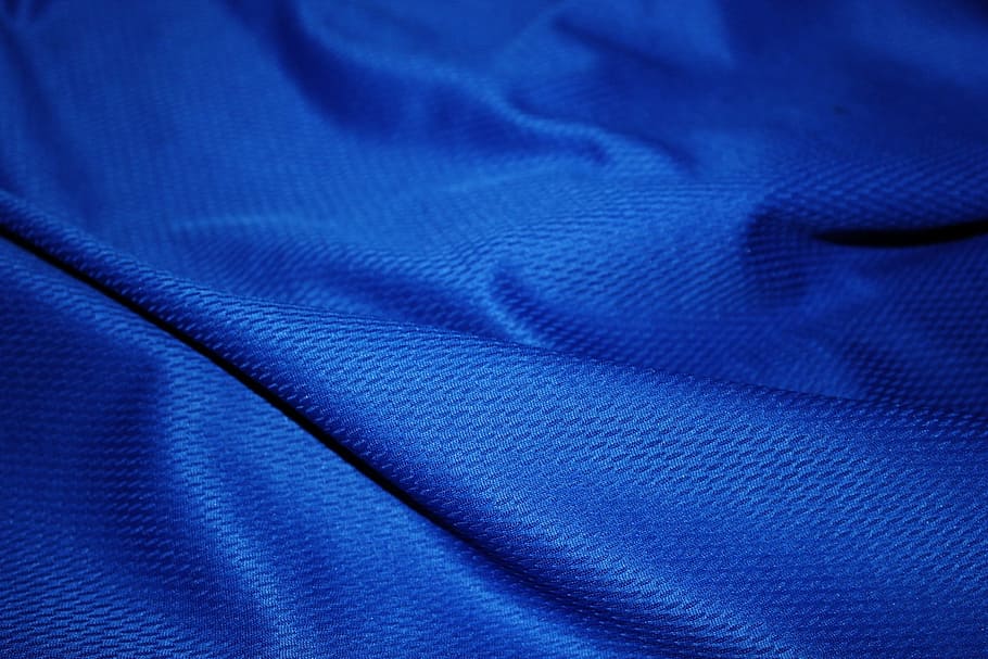textil azul, jersey azul, tela de jersey, tela, ropa, jersey, textil, material, malla, azul