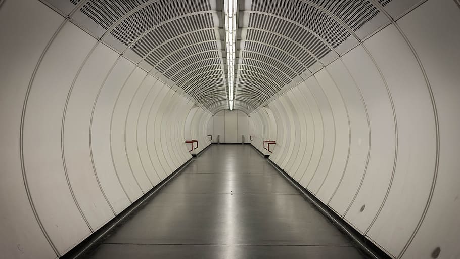 interior, tunnel hallway, tunnel, subway, vienna, underground, urban, city, transport, tube