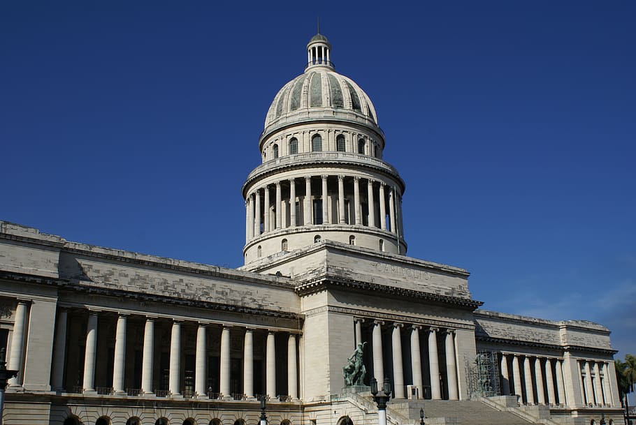 キューバ, ハバナ, 国会議事堂, 建築, 建物の外観, ドーム, 構築された構造, 建築柱, 政府, 空