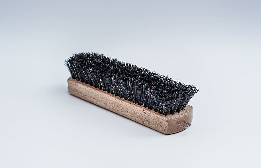 Brush, Shoe, Wooden, shoe brush, wooden brush, studio shot, single object, cleaning, hygiene, close-up