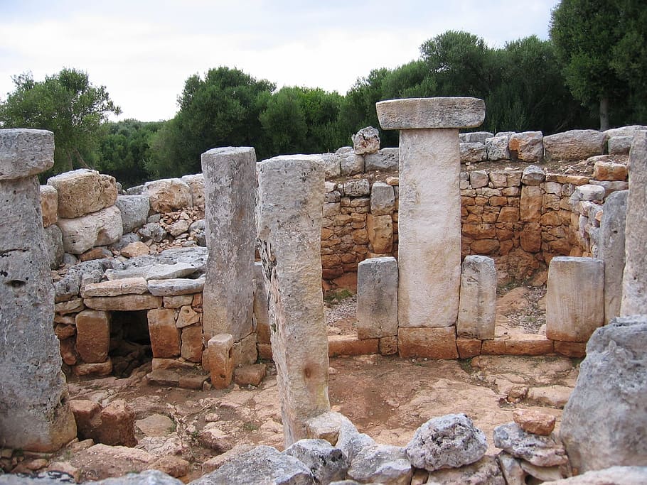 Pedras, Menorca, Liquidação, Velho, estrutura residencial, construção, cultura antiga, arqueologia, história, antiga
