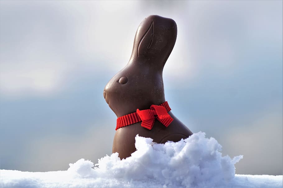 hare, bunny girl, easter, the tradition of, chocolate, snow, whip, holidays, carol, figurine
