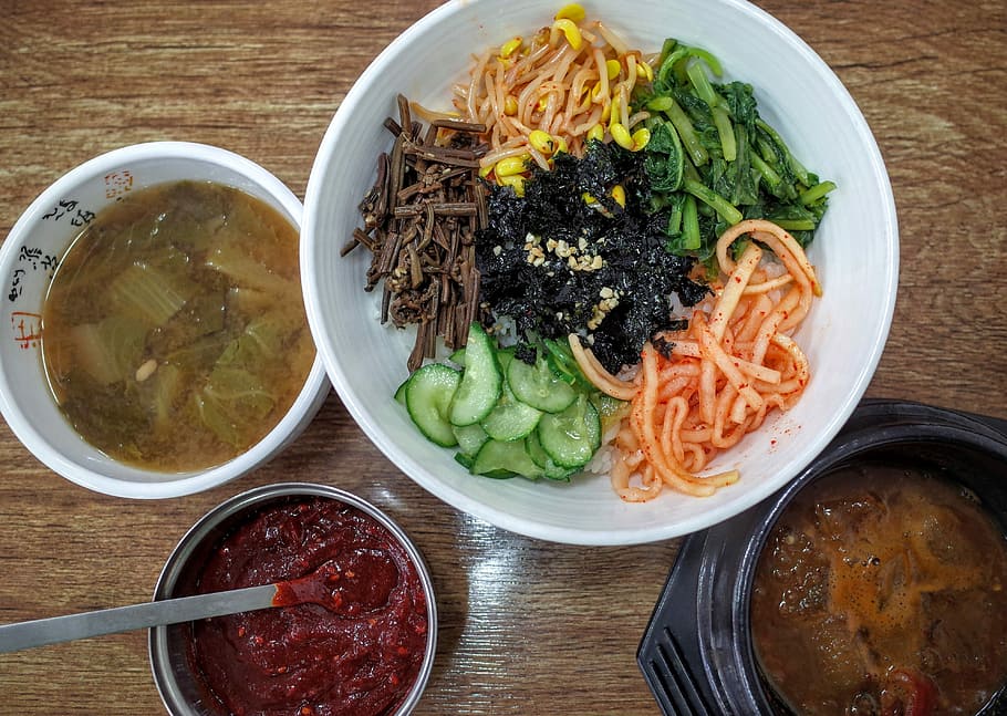 Food, Republic Of Korea, Bibimbap, bob, vegetarian, korean, food photography, dining, korean traditional food, korean food