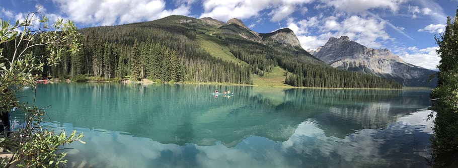 emerald lake, bc, canada, yoho national park, landscape, mountains, nature, water, reflection, scenic