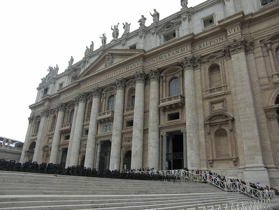Roma, Italia, Edificio, Plaza de San Pedro, Basílica de San Pedro, Arquitectura, Vaticano, Catolicismo, Papa, Iglesia