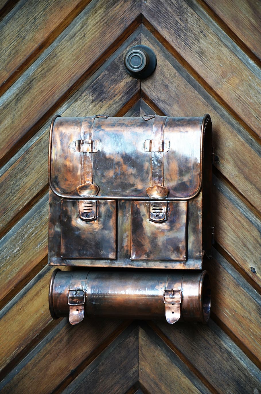 mailbox, post, letter boxes, blacksmithing, newspaper, metal, wood - material, indoors, close-up, still life