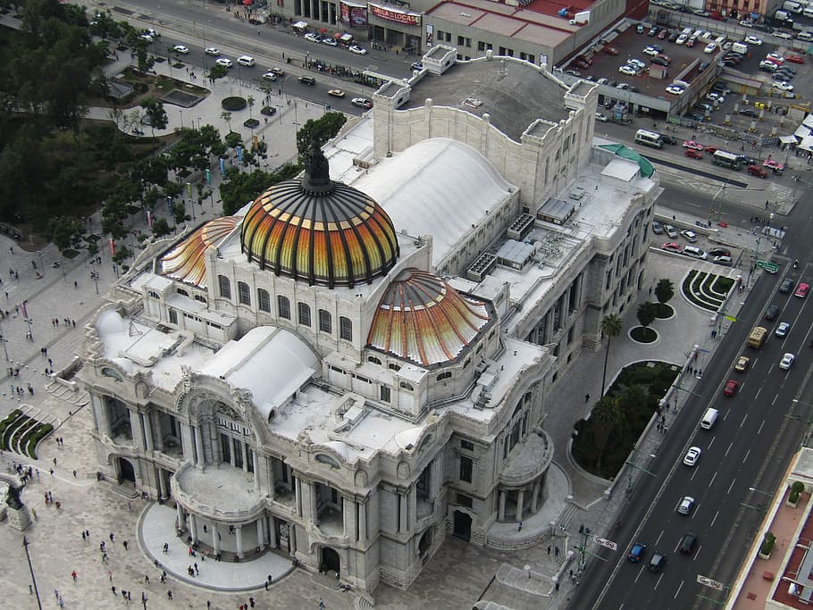 Ciudad de México, Bellas Artes, Artes, Ciudad, México, palacio, viva mexico, centro histórico, cúpula, vista aérea